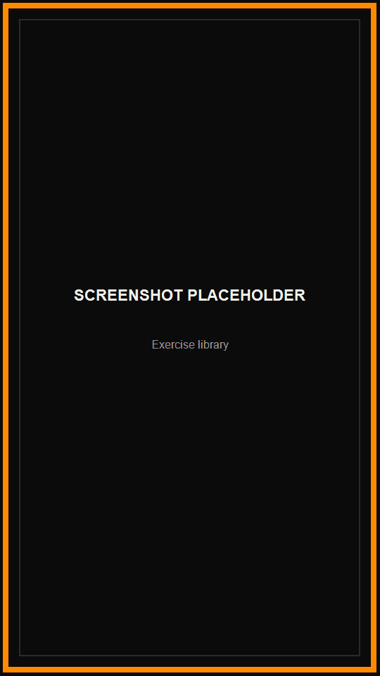 Barbell Forge screenshot placeholder — exercise library